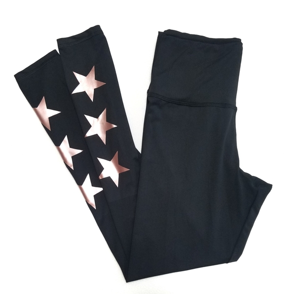 Strut This Rose Gold Star Ankle Leggings - Picture 3 of 7